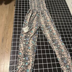 Vintage Havana Girls Size Medium Rainbow Snakeskin Romper